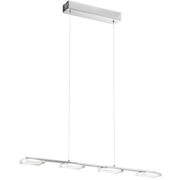 Eglo Cartama Lustra 4x4.5W, abajururi patrate, crom/alb