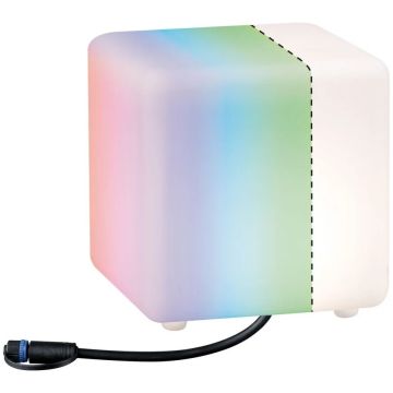 Paulmann Plug & Shine Cub cu iluminare LED RGBW, 1x2.8W, lumina calda/multicolora