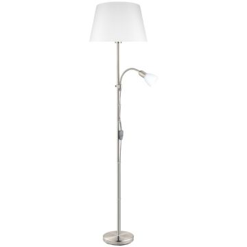 Eglo Conesa Lampadar 1x60W si 1x40W, nichel mat