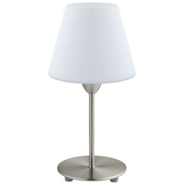 Eglo Damasco 1 Veioza Ø14 cm, 1x60W, crom mat/alb