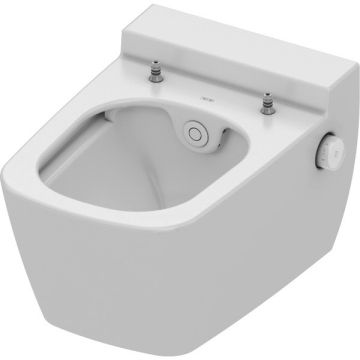 Vas WC cu bideu suspendat Tece One Rimless 36x54 cm evacuare orizontala
