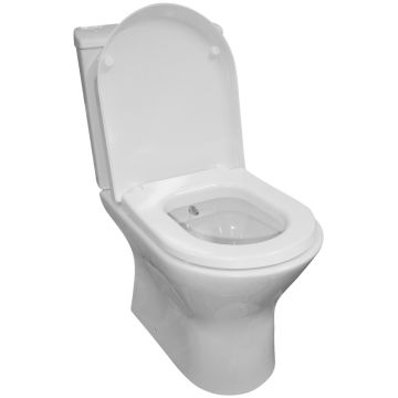 Vas WC cu bideu pe pardoseala Roca Nexo 36x67 cm evacuare orizontala sau verticala