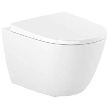 Vas WC suspendat Roca Ona Rimless 36x48 cm evacuare orizontala, alb