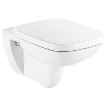 Vas WC suspendat Roca Debba Square Rimless 35x54 cm evacuare orizontala