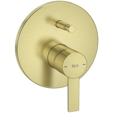Roca Targa Baterie cada dus monocomanda incastrata, auriu mat (brushed brass)