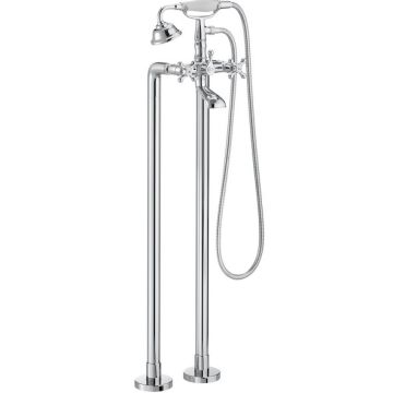 Roca Carmen Baterie cada freestanding dubla comanda, crom