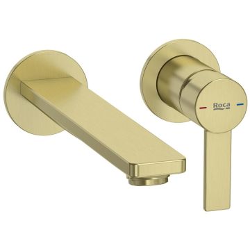 Baterie chiuveta baie incastrata Roca Targa, auriu mat (brushed brass)