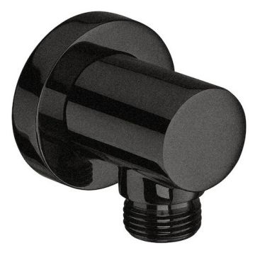 Roca Aqua Round Cot iesire dus, negru (brushed black titanium)
