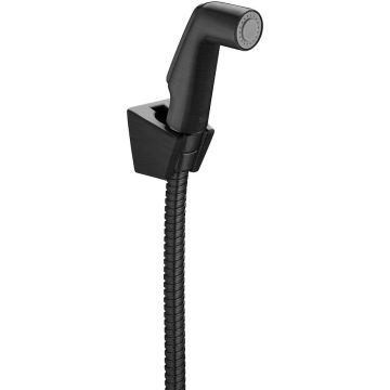Roca Be Fresh Dus igienic cu suport, negru (brushed titanium black)
