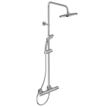 Coloana dus cu baterie si termostat Ideal Standard CeraTherm T25, si cap dus rotund Ø20 cm