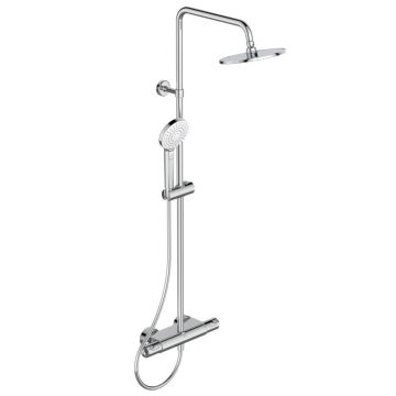 Coloana dus cu baterie si termostat Ideal Standard CeraTherm T50, si polita