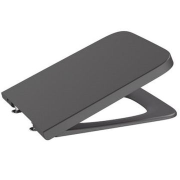 Roca Inspira Square Capac WC soft-close, antracit (onyx)