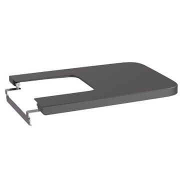 Roca Inspira Square Capac bideu soft close, antracit (onyx)