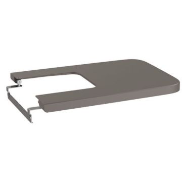 Roca Inspira Square Capac bideu soft close, maro (coffee)