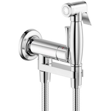 Nobili Loop Retro Baterie bideu monocomanda cu dus igienic, crom
