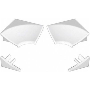Ravak Set coltare si capace pentru profil de mascare 11 mm, alb
