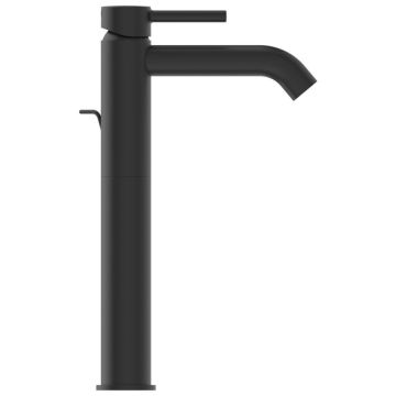 Baterie lavoar pe blat neagra mat Ideal Standard Ceraline, ventil metalic