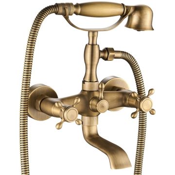 CasaBlanca Epoque Baterie cada dus dubla comanda cu set de dus, bronz mat