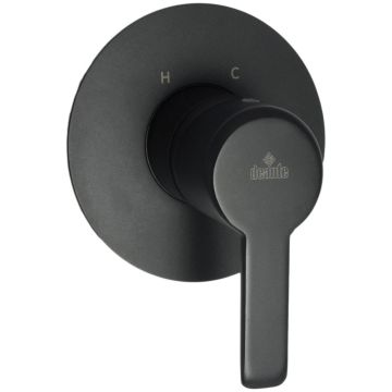Deante Arnika Nero Baterie dus monocomanda incastrata Ø10 cm, negru mat