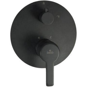 Deante Arnika Nero Baterie dus monocomanda incastrata Ø15 cm, negru mat