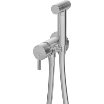 Deante Silia Set dus igienic cu baterie incastrata, furtun si suport, inox