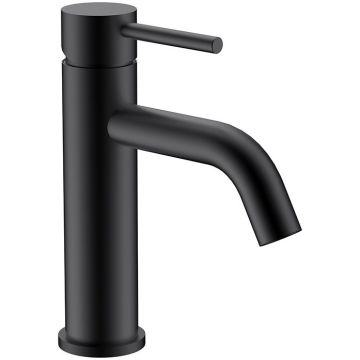 Baterie lavoar neagra mat Besco Veo II, H19 cm