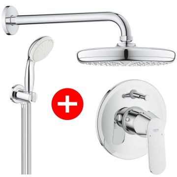 Set promo Sistem dus incastrat fara termostat Grohe New Tempesta