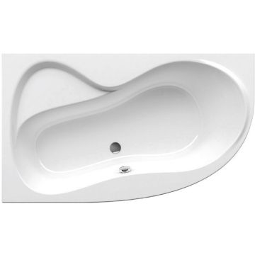 Cada baie pe colt semirotunda asimetrica Ravak Rosa95 acril 150x95 cm