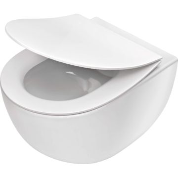 Vas WC suspendat Deante Peonia Zero Rimless 36x51 cm evacuare orizontala, alb