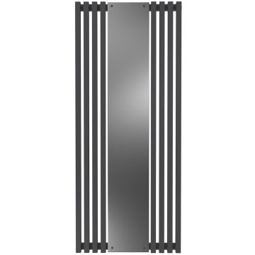 Radox Vertica D Mirror Calorifer (radiator) decorativ cu oglinda 625xH1500 mm, negru texturat