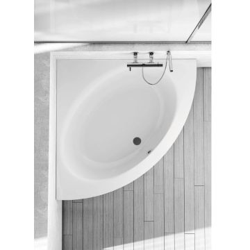 Cada baie de colt semirotunda Ideal Standard Connect Air acril 120x120 cm, set complet