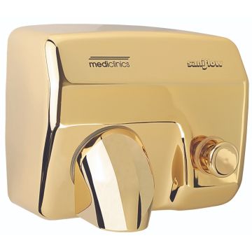 Mediclinics Saniflow E88 Uscator de maini actionare manuala, auriu lucios (placat cu aur)