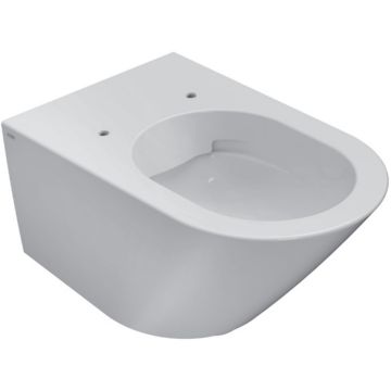 Vas WC suspendat Globo Forty3 Rimless 36x57 cm evacuare orizontala, alb mat