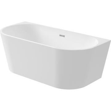 Cada freestanding dreptunghiulara Deante Silia acril 160x75 cm, alb