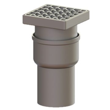 Sifon integral din inox Kessel Ferrofix, pentru industria alimentara, inaltime reglabila