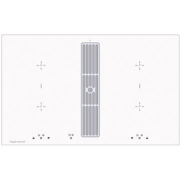 Kuppersbusch Premium+ KMI 8500.0 WR Plita inductie cu hota downdraft 83x52 cm, alb