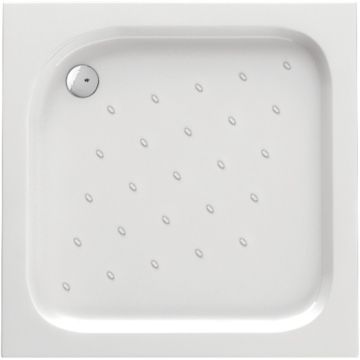 Cadita dus patrata Deante Corner 80x80 cm, alb