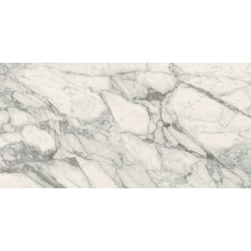 Gresie exterior / interior portelanata rectificata alba 60x120 cm, Marazzi Allmarble Calacatta Extra Lux