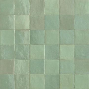 Faianta baie / bucatarie verde 10x10 cm, Marazzi Zellige Lux Turchese