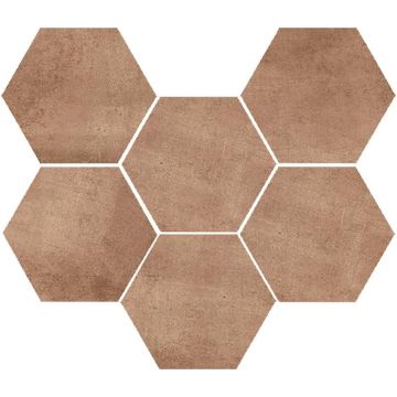 Gresie interior portelanata maro 21x18.2 cm, Marazzi Clays Earth