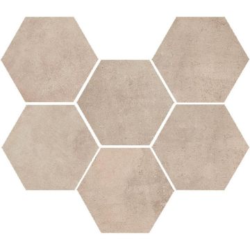 Gresie interior portelanata crem 21x18.2 cm, Marazzi Clays Shell