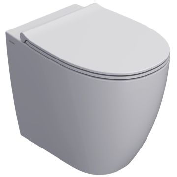 Vas WC pe pardoseala Globo 4All Rimless 36x54 cm evacuare orizontala sau verticala, crem deschis mat (ghiaccio)