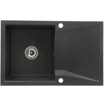 CasaBlanca Nera Chiuveta bucatarie granit 79x50 cm, negru