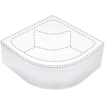 Panou frontal cadita dus Deante Deep, 80x80 cm