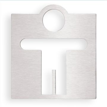 Bemeta Hotel Indicator toaleta pentru barbati, inox mat