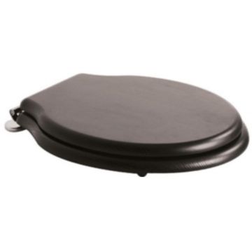 Globo Paestum Capac WC soft-close lemn 37x42 cm, balamale aurii
