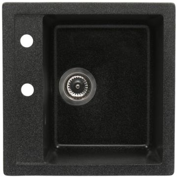 CasaBlanca Quadro Chiuveta bucatarie granit 48x48 cm, negru