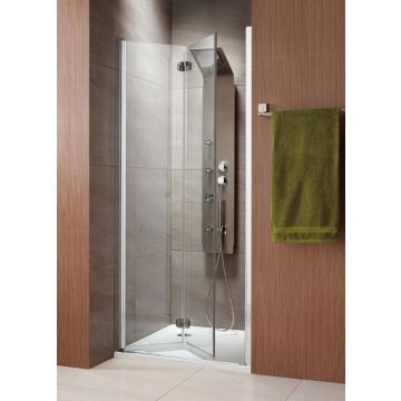 Usa dus plianta Radaway Eos DWB 90xH197 cm, montaj in nisa, sticla transparenta