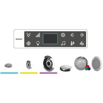 Riho Pool Bliss Sistem de aero+hidromasaj cu conexiune bluetooth si radio