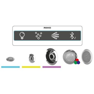Riho Pool Joy Sistem de aero+hidromasaj cu conexiune bluetooth